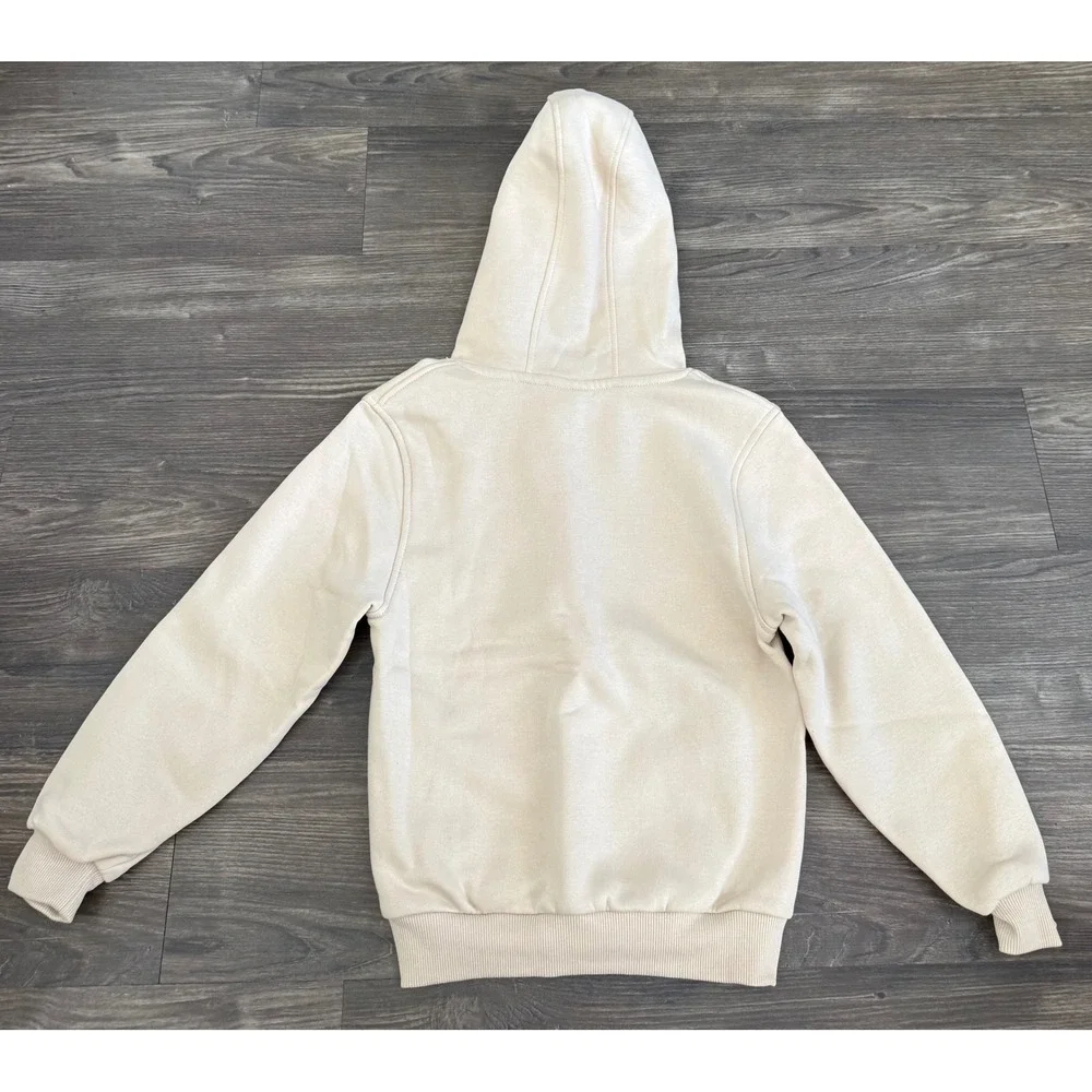 youth small Nike hoodie sweatshirt beige back to school NWT activewear